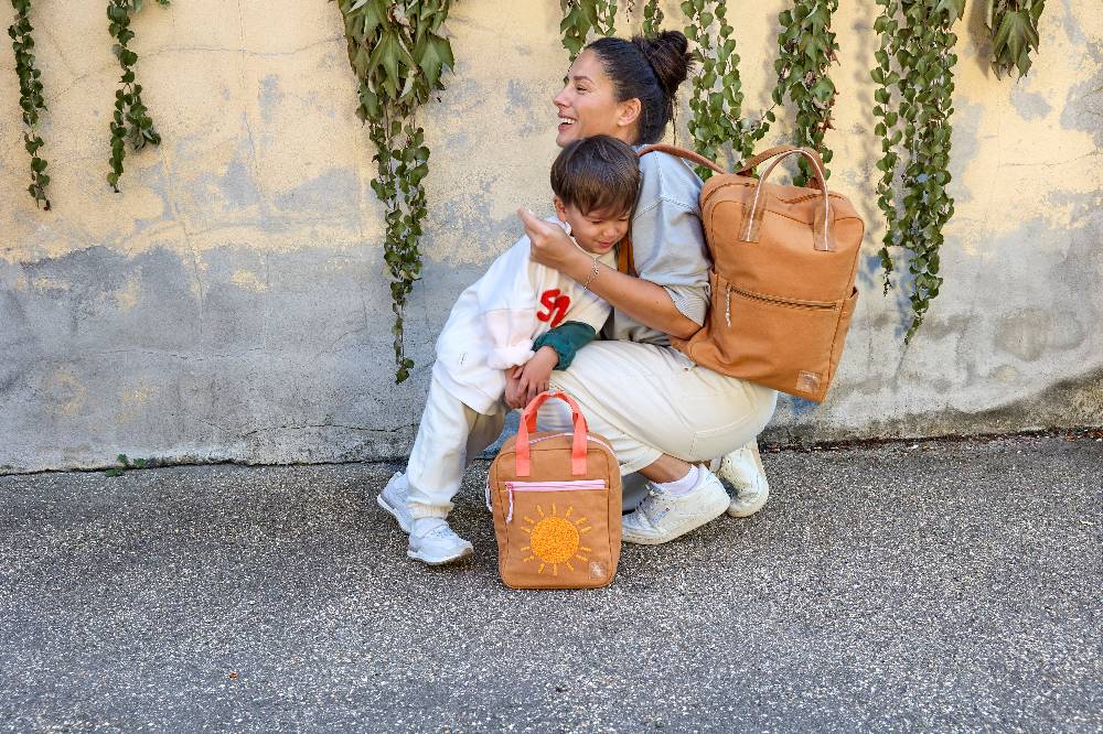 Lässig Wickelrucksack Square Little One & Me - Big, Karamell Günstiger Verkauf