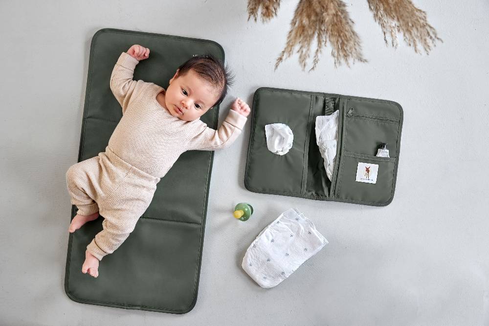 Lässig Windeltasche - kleine Wickeltasche, Olive Blitzverkäufe
