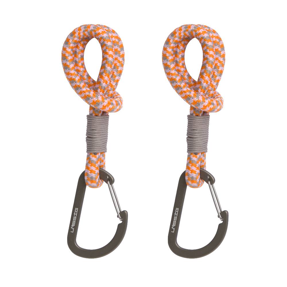 Lässig Kinderwagenhaken 2er Set - Karabiner, Beige Orange Versandkostenfrei
