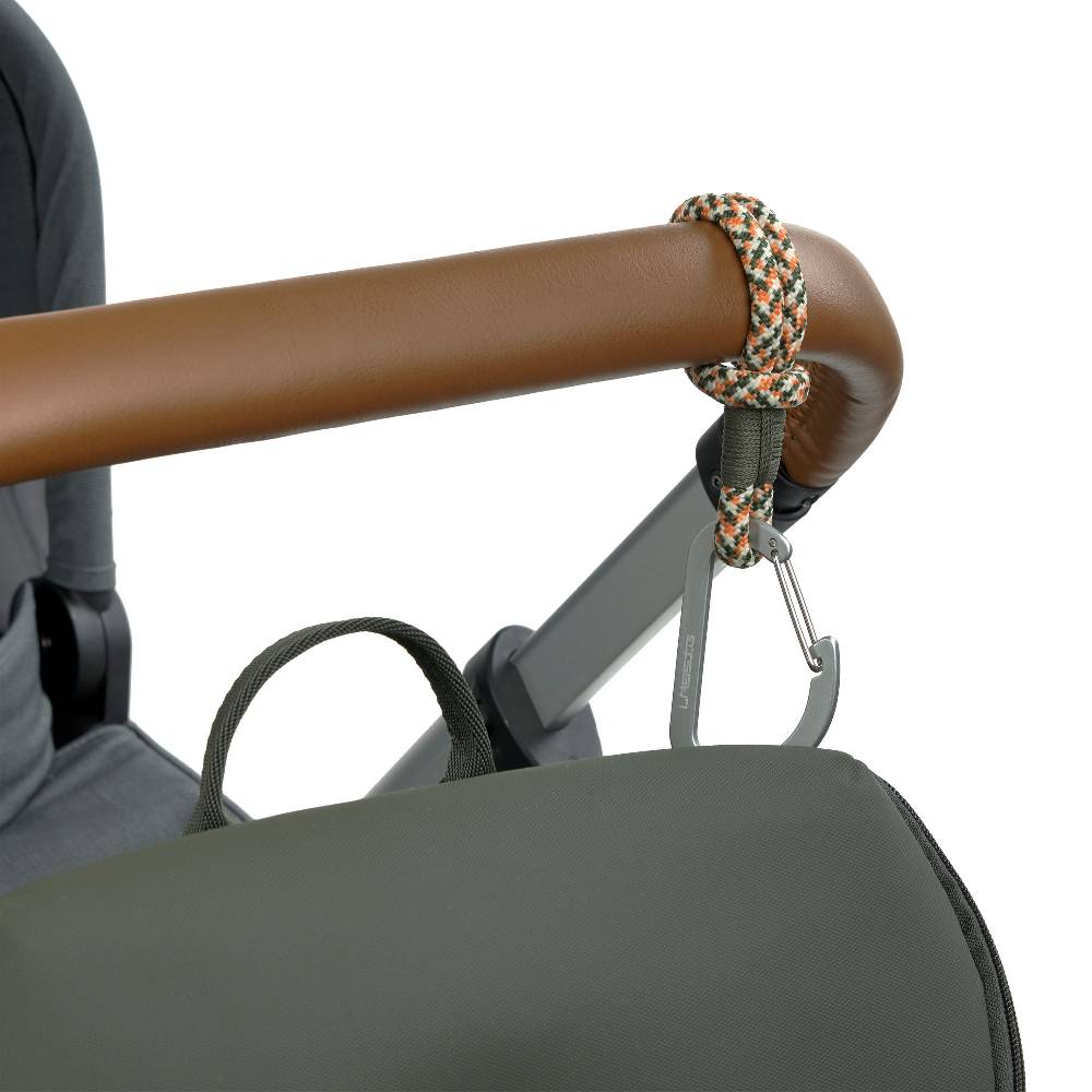 Lässig Kinderwagenhaken 2er Set - Karabiner, Oliv Rot Flash Sale