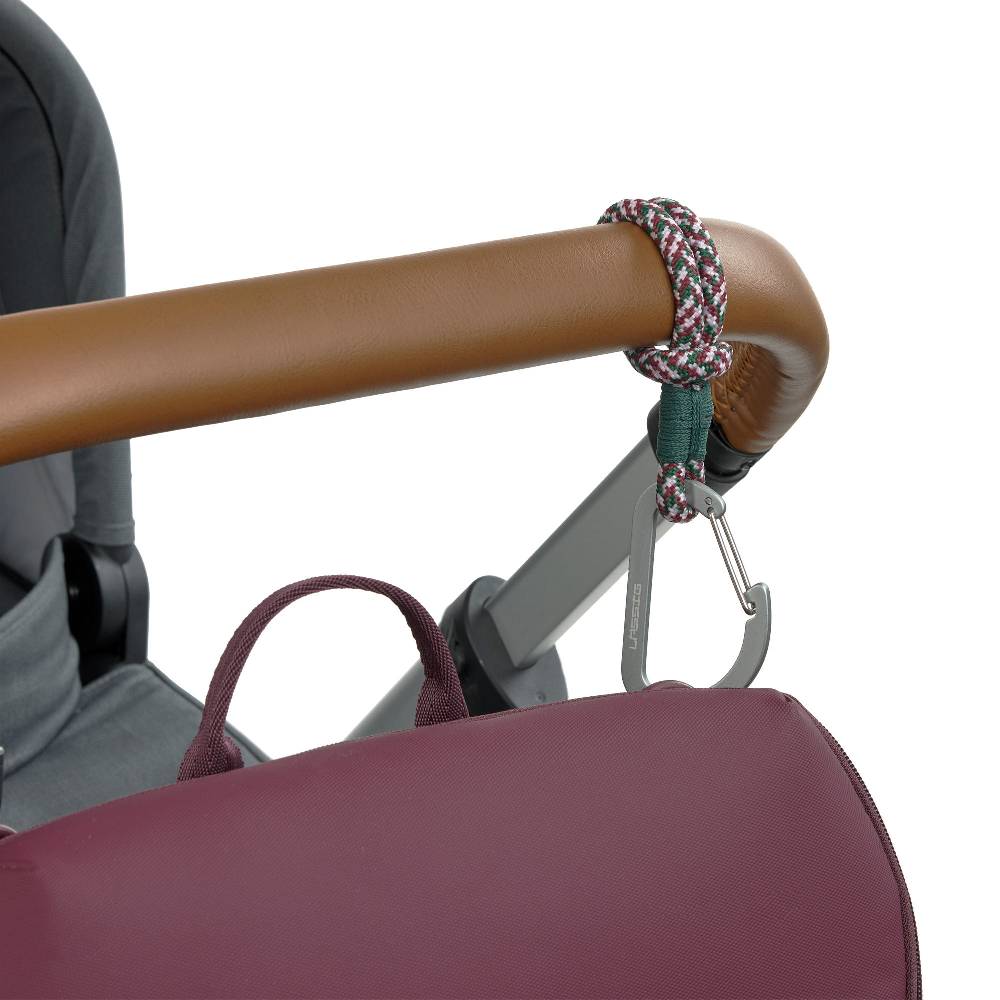 Lässig Kinderwagenhaken 2er Set - Karabiner, Grün Lila Begrenztes Angebot