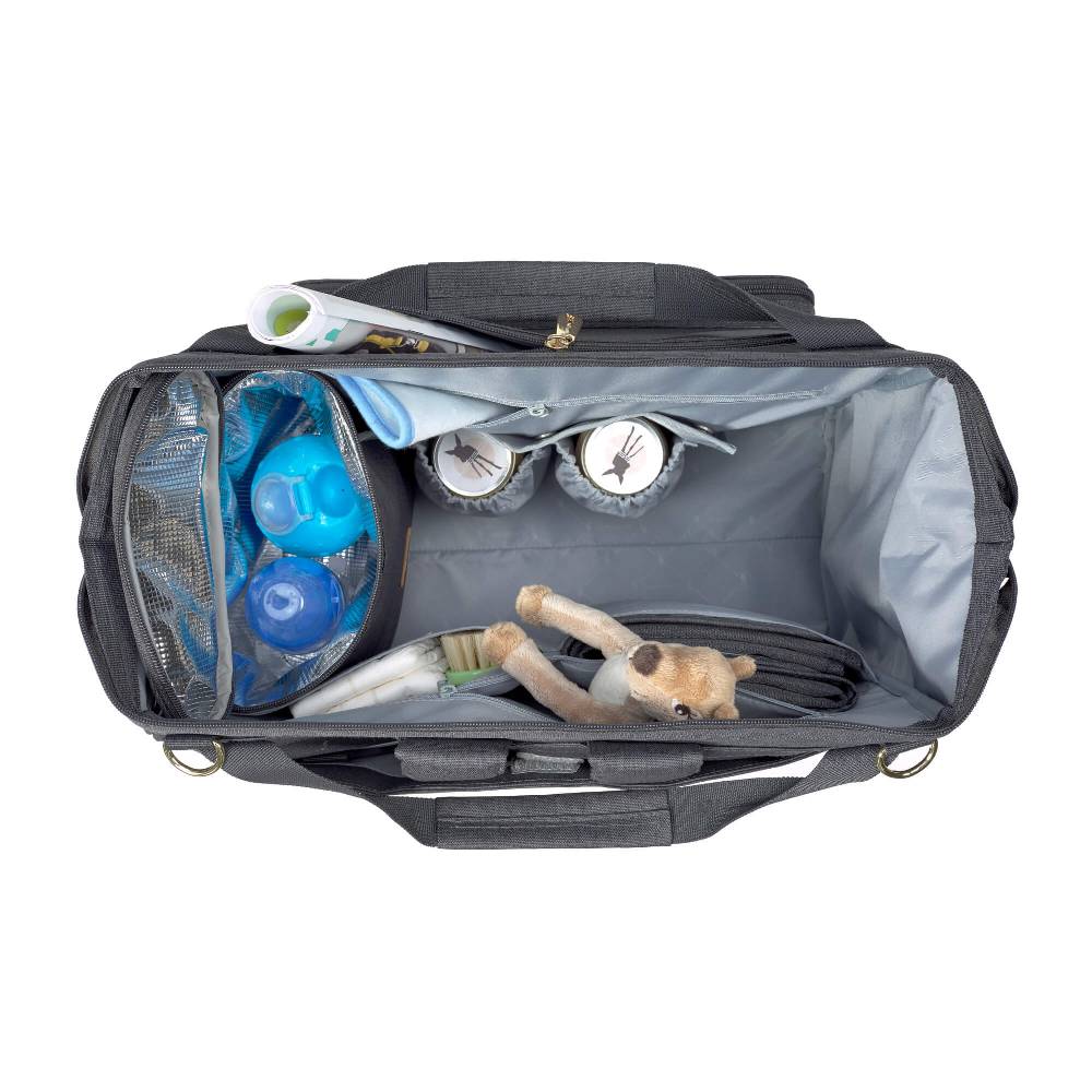 Lässig Wickelrucksack Zwillinge - Goldie Twin Backpack, Anthracite Osterangebot