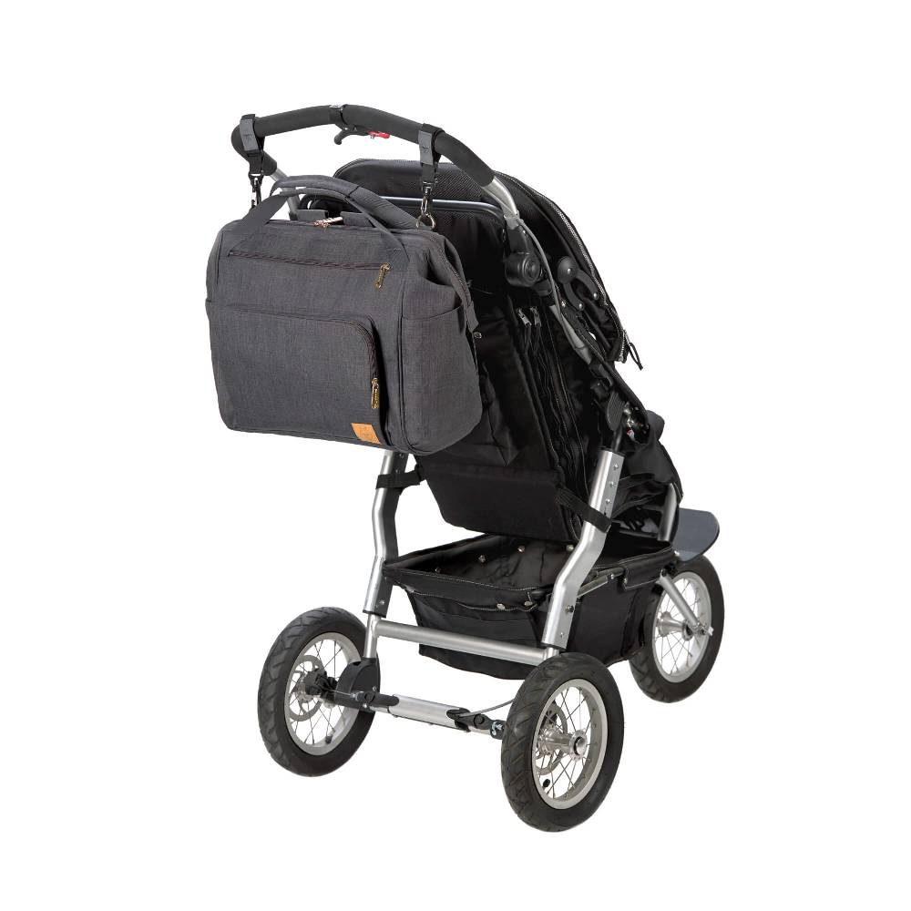 Lässig Wickelrucksack Zwillinge - Goldie Twin Backpack, Anthracite Osterangebot