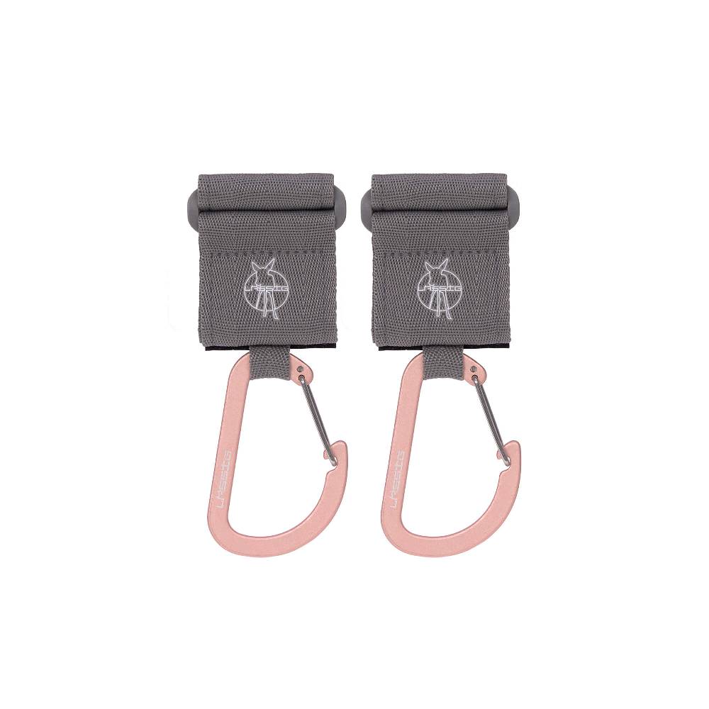 Lässig Kinderwagenhaken 2er Set - Karabiner, Grau Vatertagsangebot