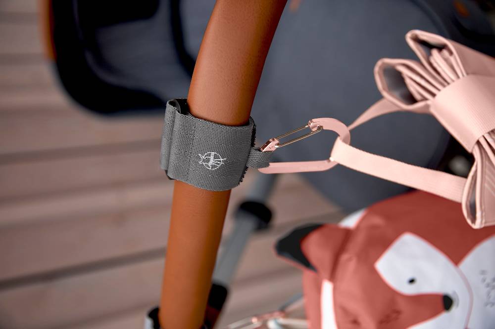 Lässig Kinderwagenhaken 2er Set - Karabiner, Grau Vatertagsangebot