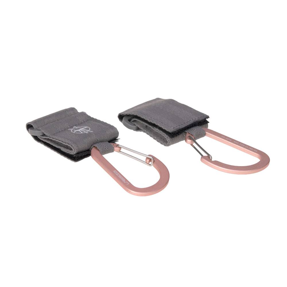 Lässig Kinderwagenhaken 2er Set - Karabiner, Grau Vatertagsangebot