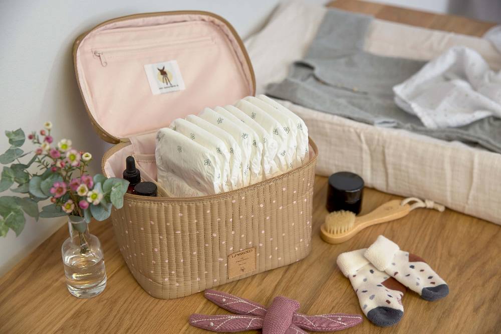Lässig Wickeltisch Organizer - Nursery Caddy To Go, Dots Curry Heißer Verkauf