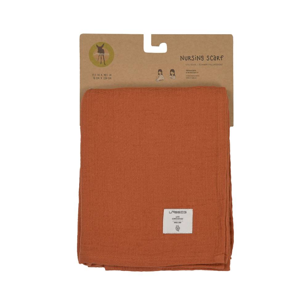 Lässig Stillschal - Musselin Nursing Scarf, Rust Nur noch ein Tag übrig