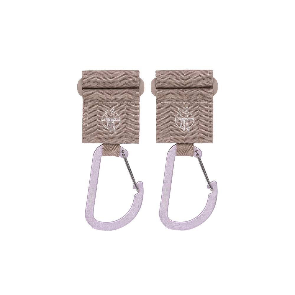 Lässig Kinderwagenhaken 2er Set - Karabiner, Beige Super Rabatt