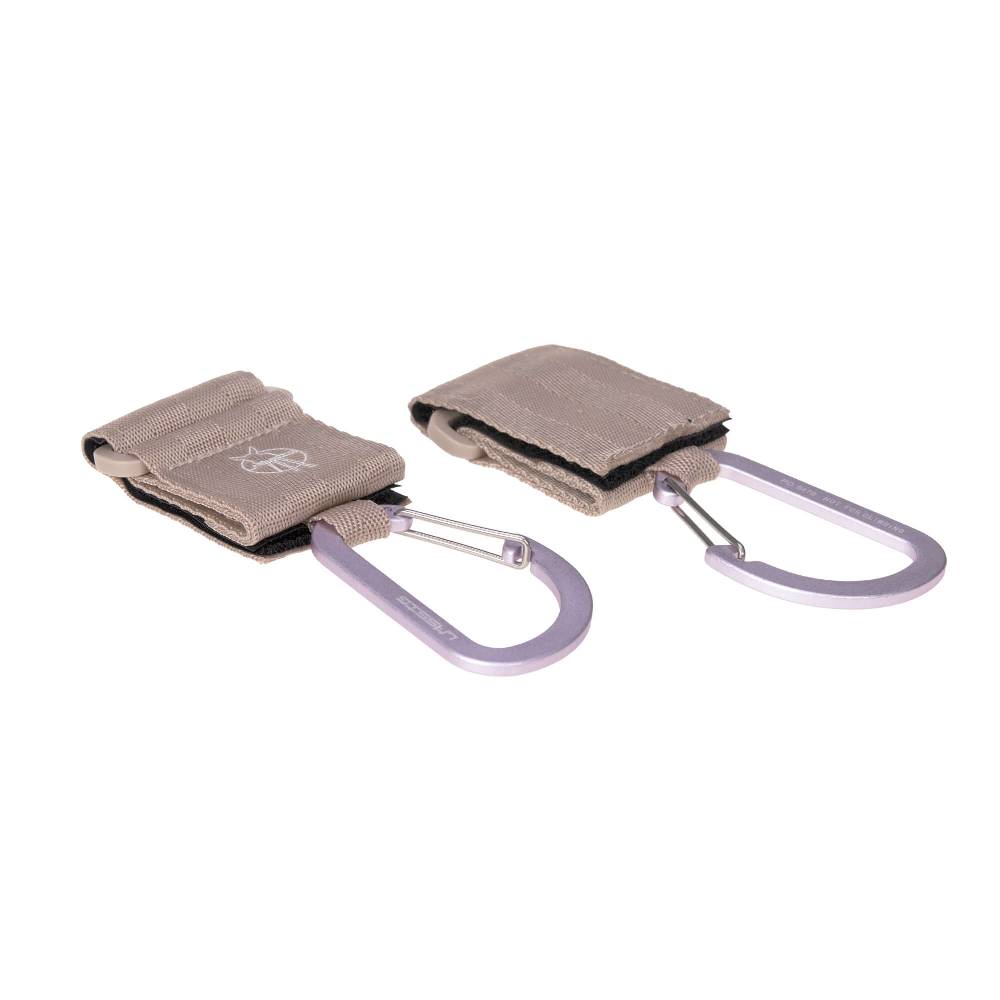 Lässig Kinderwagenhaken 2er Set - Karabiner, Beige Super Rabatt