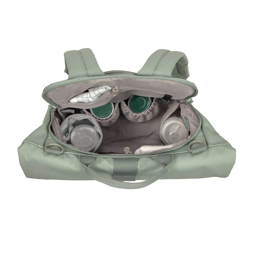 Lässig Wickelrucksack - Rolltop Up Backpack, Silbergrün Kostenloser Versand international