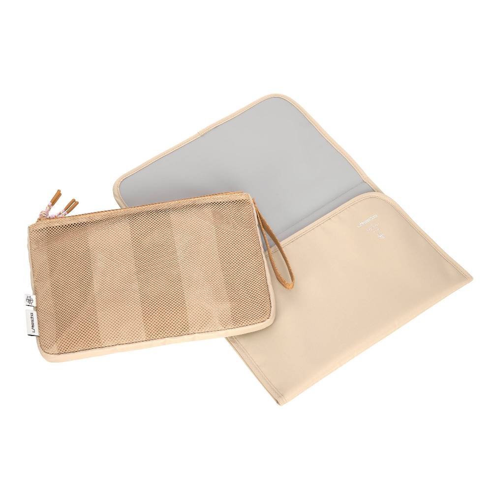 Lässig Windeltasche - Clutch, Kamel Beige