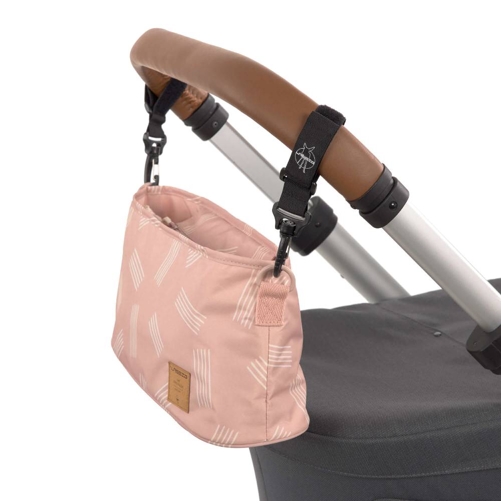 Lässig Kinderwagen Organizer - Soft Stripes Rose, Rosa 2025