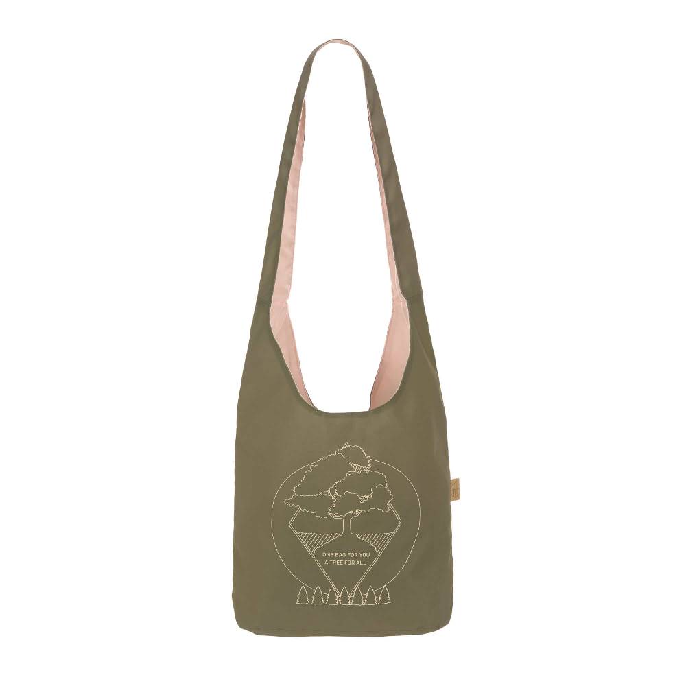 Lässig Umhängetasche - Charity Shopper Tree, Olive im Angebot