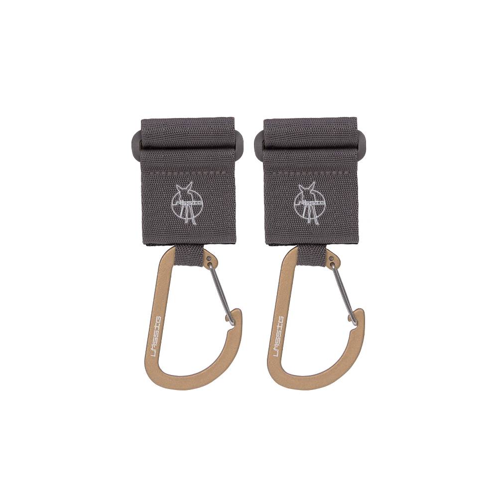 Lässig Kinderwagenhaken 2er Set - Karabiner, Anthrazit Limitierter Zeitrabatt