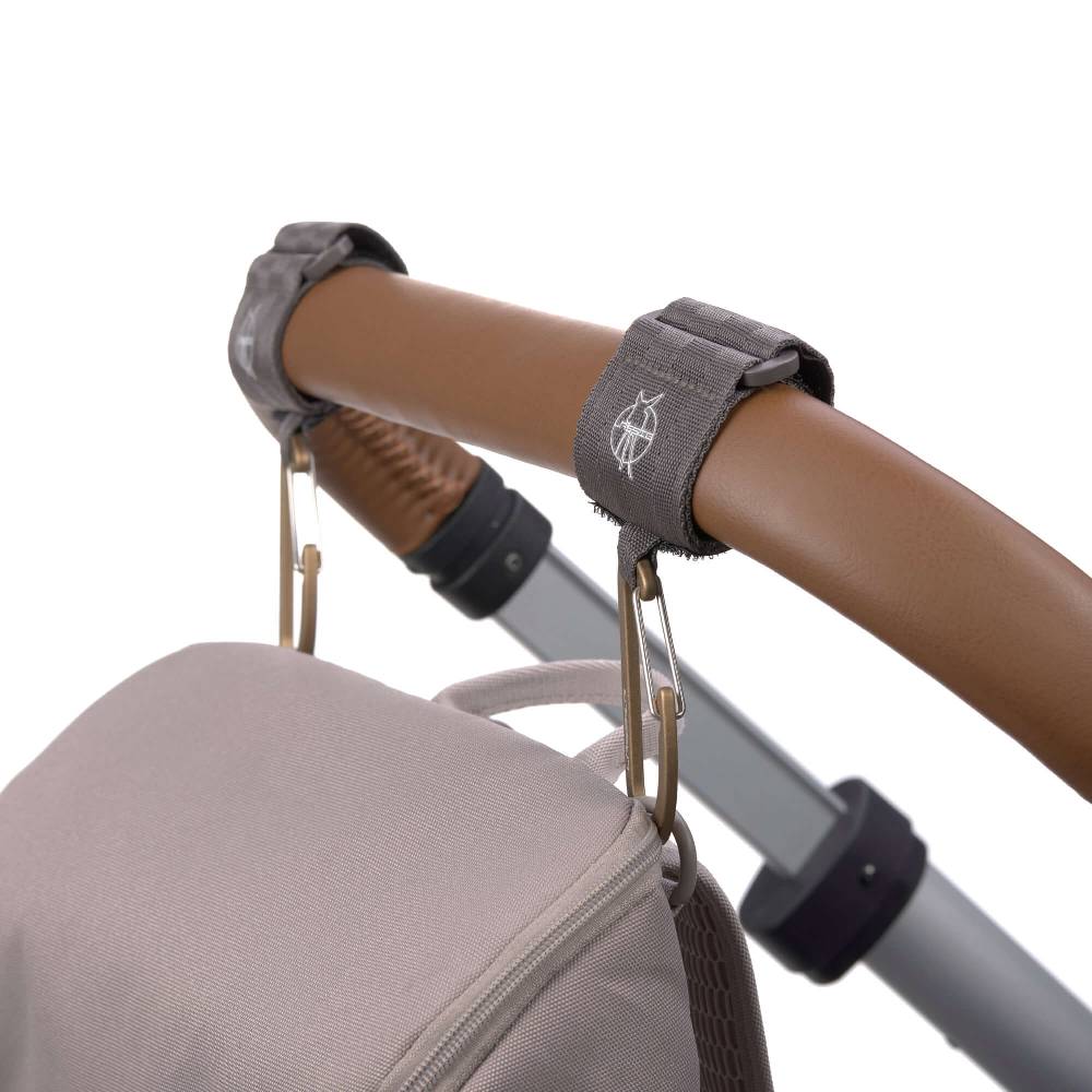 Lässig Kinderwagenhaken 2er Set - Karabiner, Anthrazit Limitierter Zeitrabatt