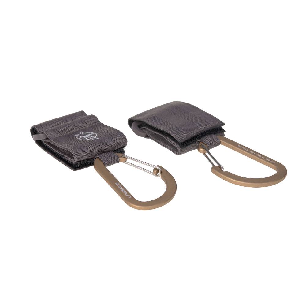 Lässig Kinderwagenhaken 2er Set - Karabiner, Anthrazit Limitierter Zeitrabatt