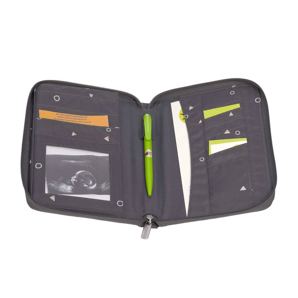 Lässig Mutterpasshülle mit Reißverschluss - Universe Anthracite, Anthrazit Sonderangebot