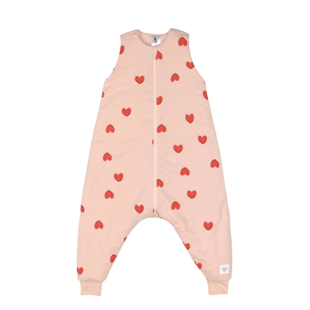 Lässig Kinder Schlafoverall 2,5 TOG - Herz, Rosa