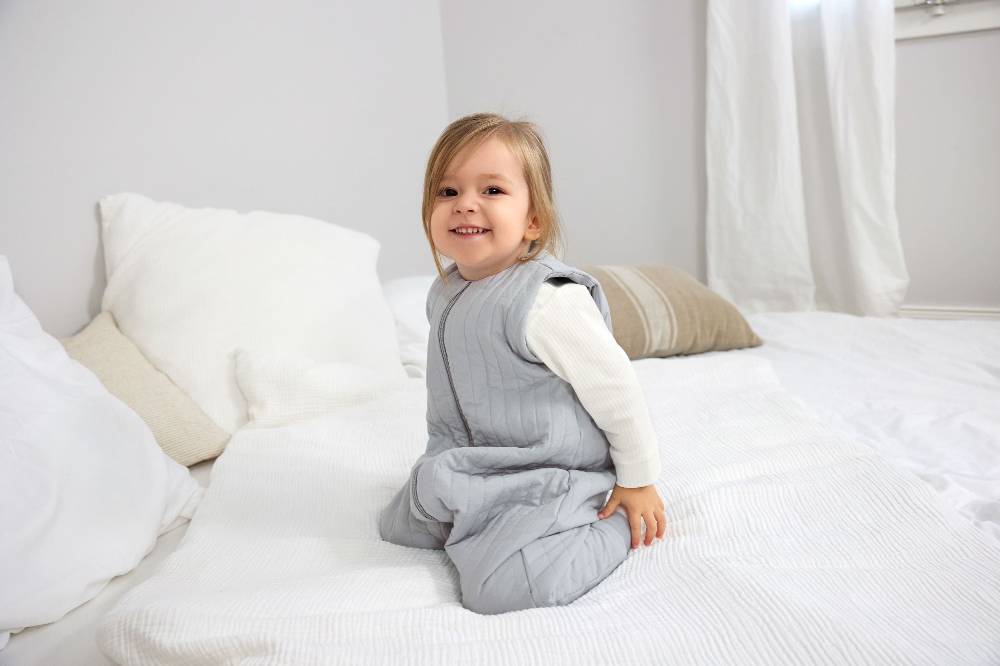 Lässig Kinder Schlafoverall 3 TOG - Bio Baumwolle, Hellblau Saisonschlussverkauf