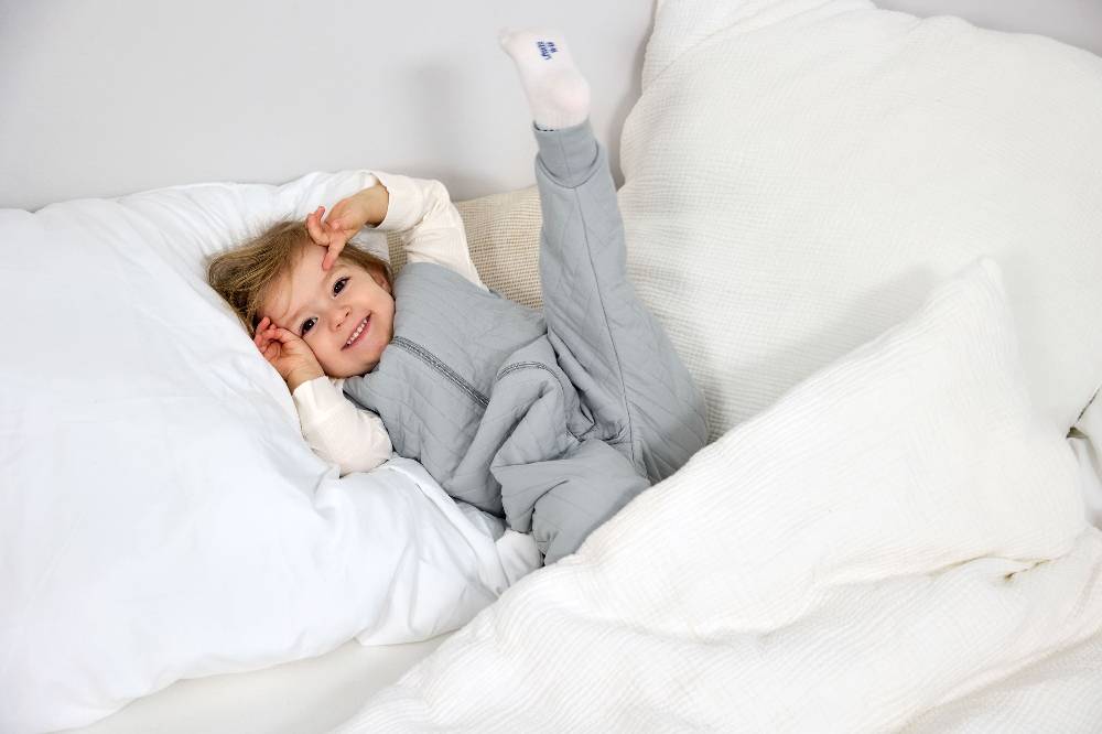 Lässig Kinder Schlafoverall 3 TOG - Bio Baumwolle, Hellblau Saisonschlussverkauf