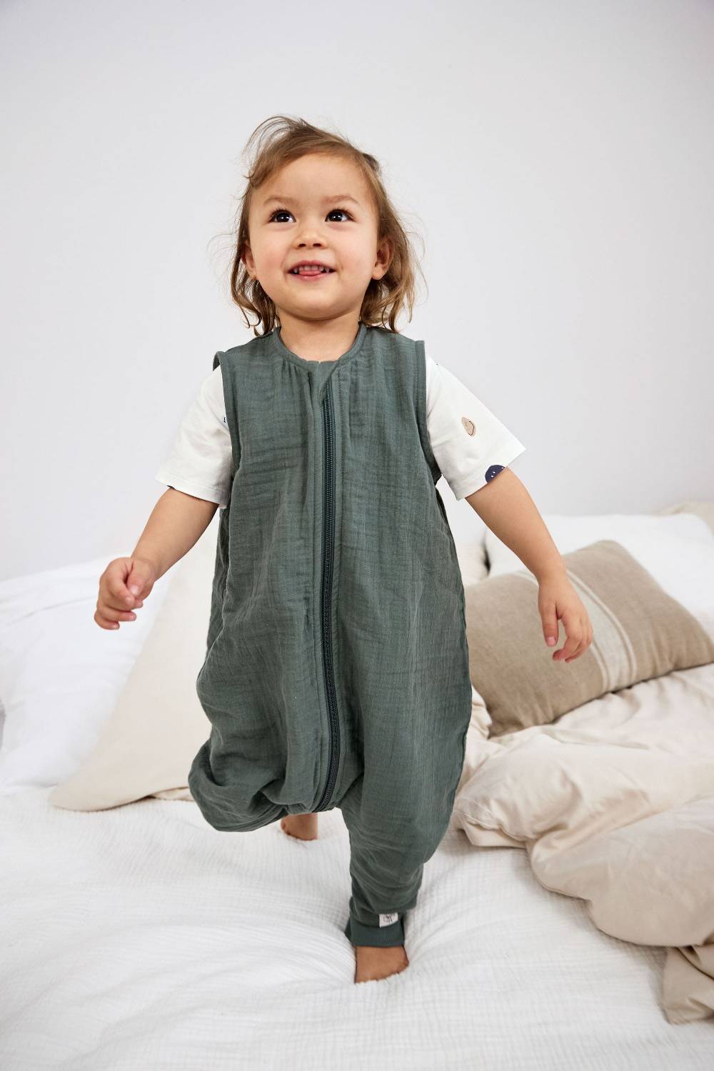 Lässig Kinder Schlafoverall 3 TOG - Bio Baumwolle, Petrolgrün Osterangebot