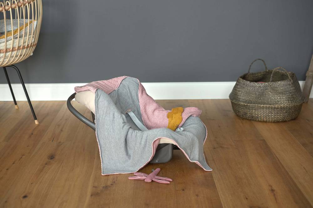 Lässig Einschlagdecke Baby - Bio Baumwolle, Dusky Pink Vatertagsangebot