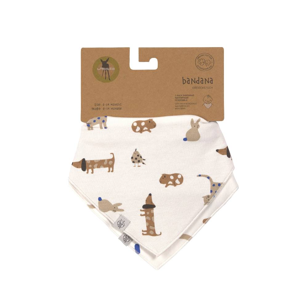 Lässig Dreieckstuch Baby (2 Stk) - Bandana, Little Mateys Royal Blau Top Angebot
