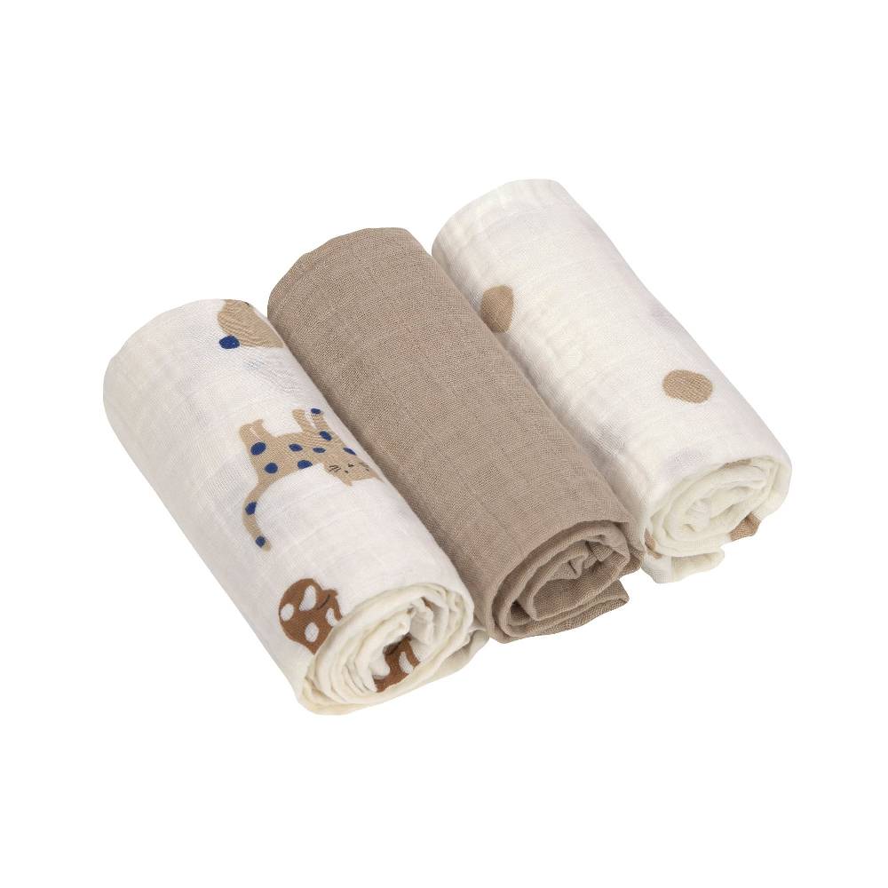 Lässig Mulltücher 3er Set 60 x 60 cm - Little Mateys, Royal Blau Neueste Mode