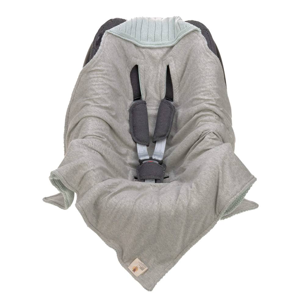 Lässig Einschlagdecke Baby - Bio Baumwolle, Light Mint Blitzangebot