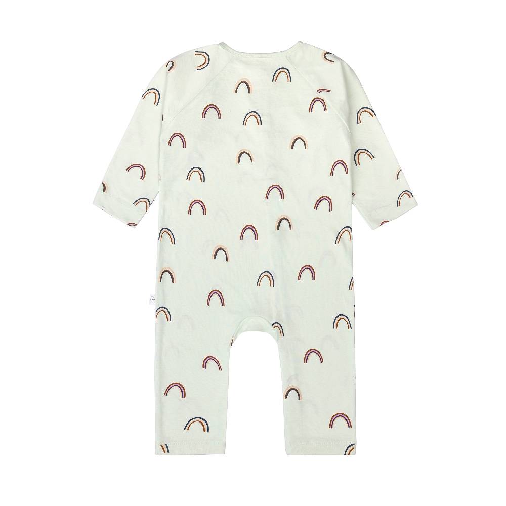 Lässig Baby Schlafoverall - Bio Baumwolle, Regenbogen, Mint Sonderangebote