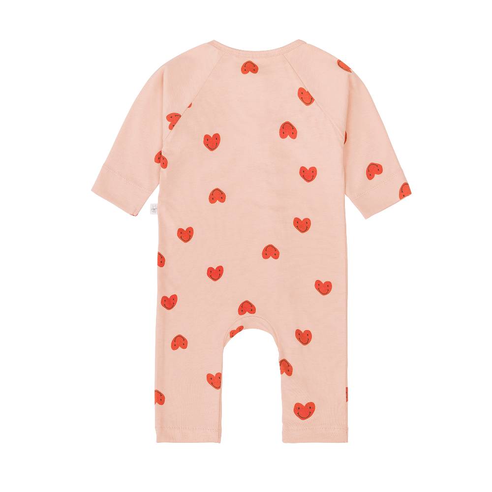 Lässig Baby Schlafoverall - Bio Baumwolle, Herzen, Rosa VIP-Rabatte