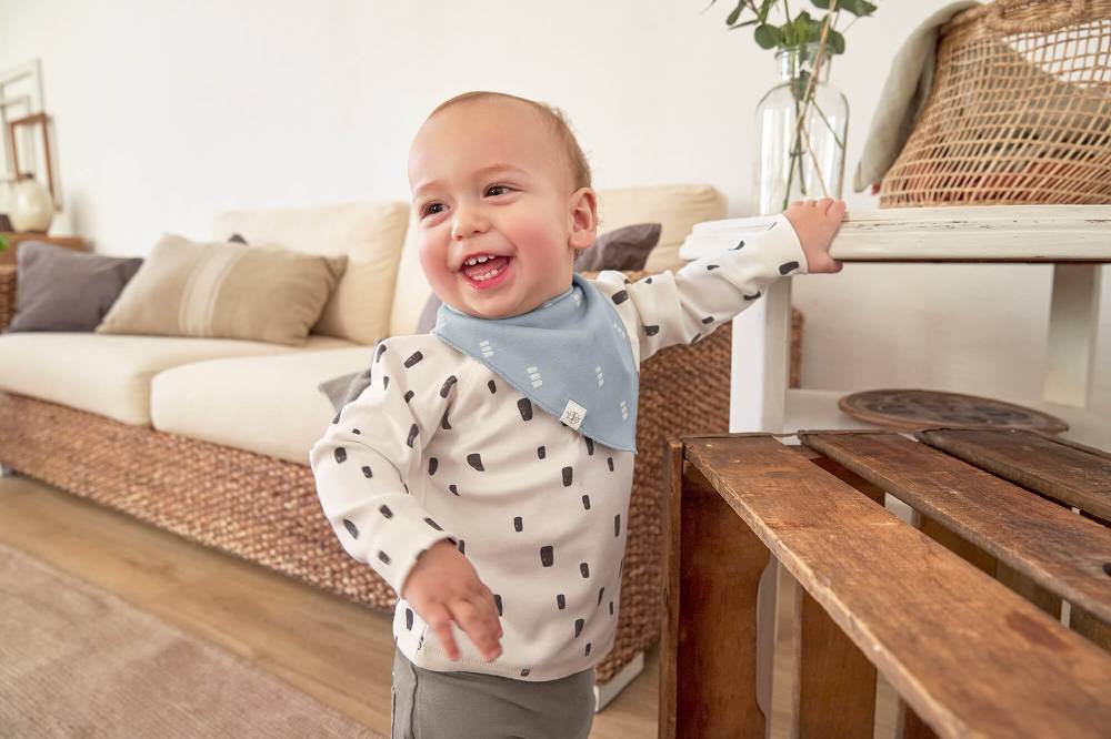 Lässig Babyhose - Bio Baumwolle, Taupe Tiefpreis