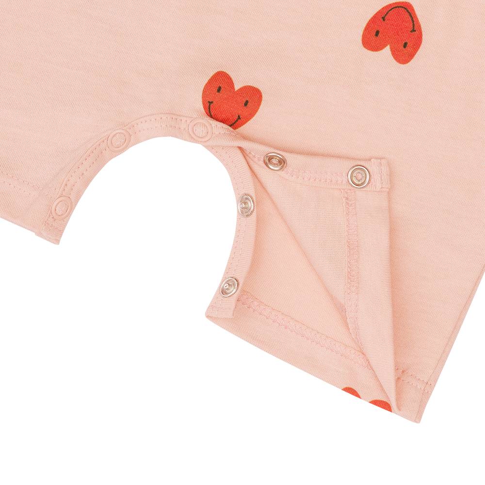 Lässig Baby Jumpsuit - Bio Baumwolle, Herzen, Rosa Nur für heute