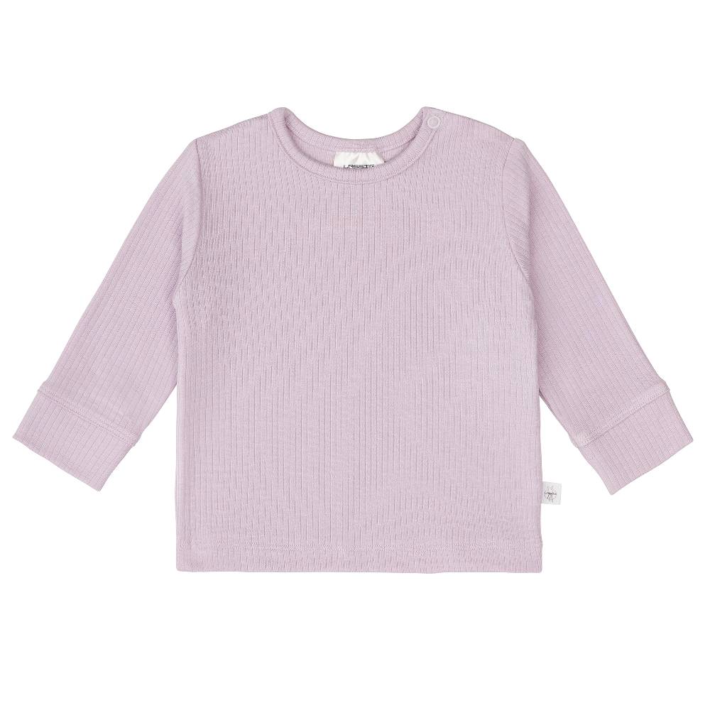 Lässig Baby Langarm Shirt - gerippt, Lila Begrenzt auf 3 Tage