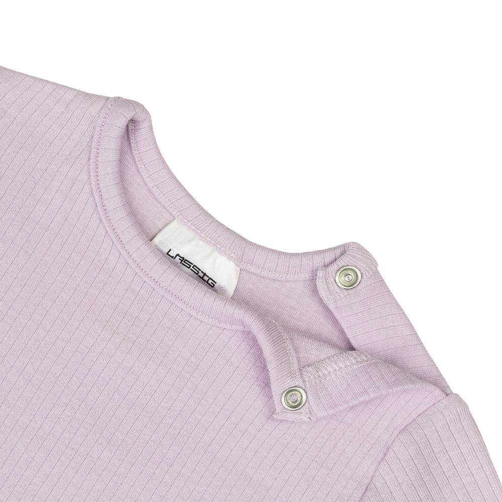 Lässig Baby Langarm Shirt - gerippt, Lila Begrenzt auf 3 Tage