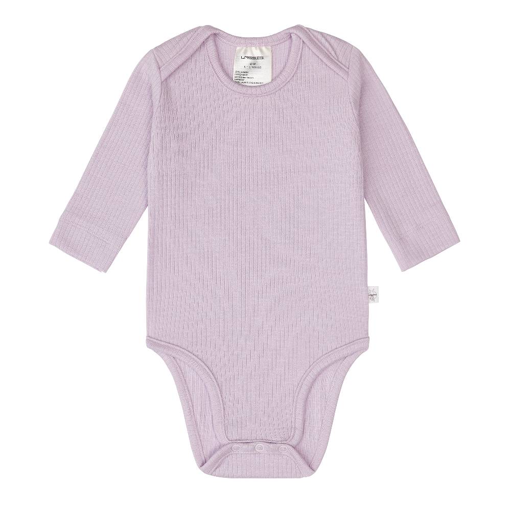 Lässig Baby Body Langarm - gerippt, Lila Im Verkauf