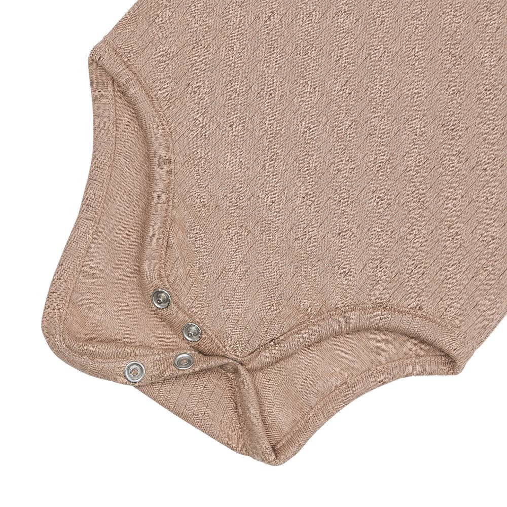 Lässig Baby Body - Ärmellos gerippt, Hellbraun 50% Rabatt für begrenzte Zeit