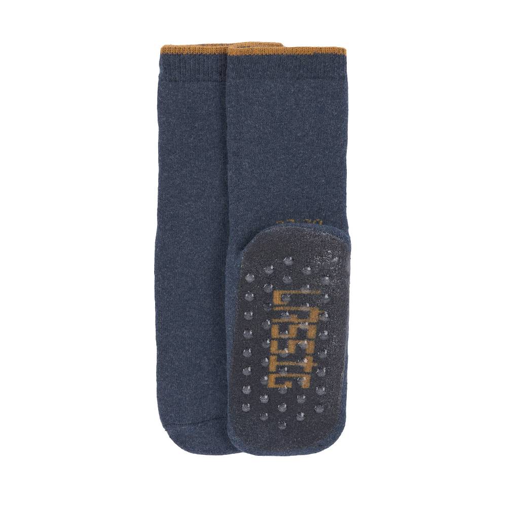 Lässig Kinder Antirutsch-Socken (2er-Set), Blau Grau Schlussverkauf