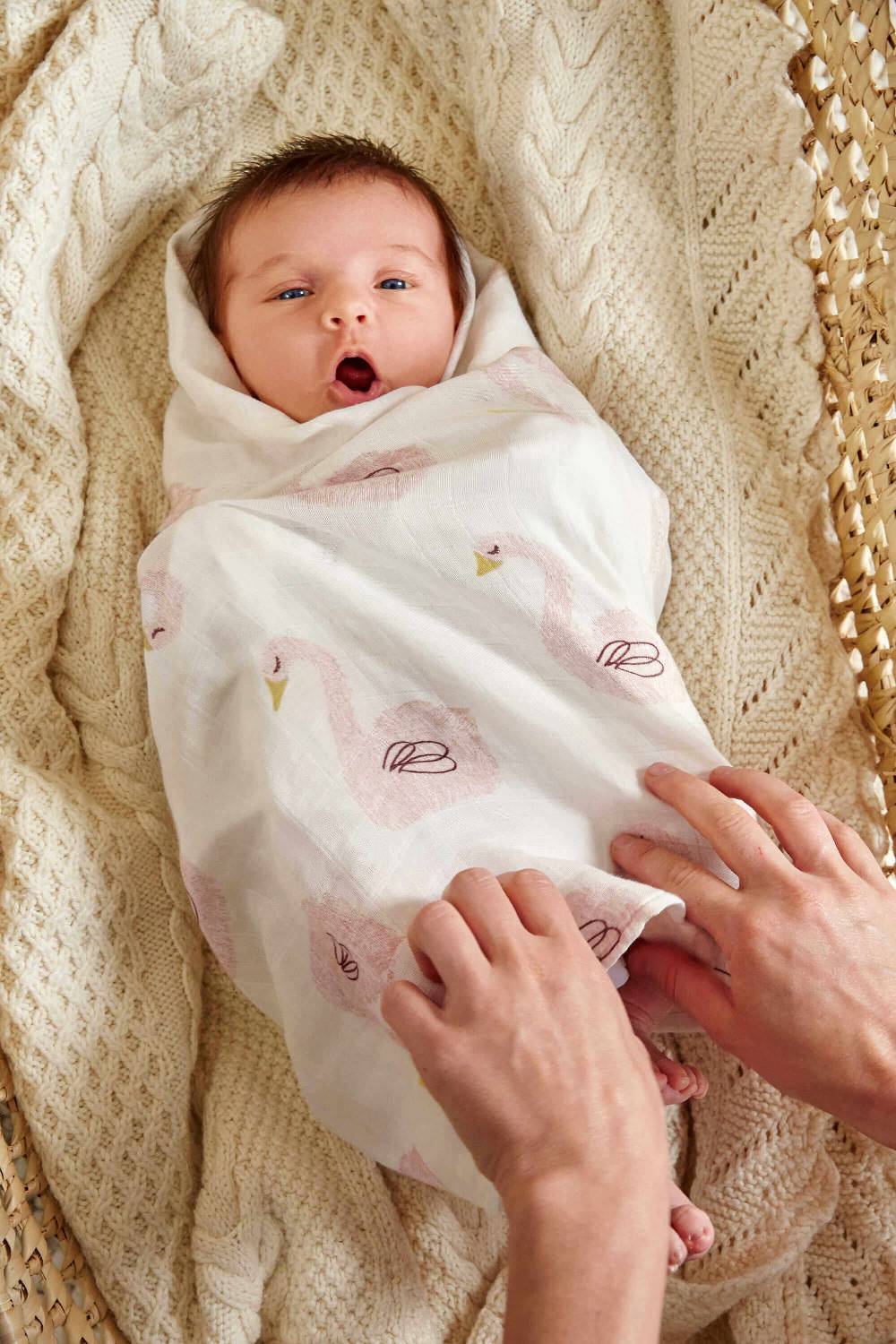 Lässig Mulltücher (3 Stk) - Heavenly Soft Swaddle L, Little Water Swan Fabrik Onlineshop