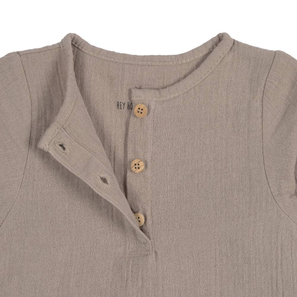 Lässig Baby Langarmshirt - Bio Baumwolle, Taupe, Grau Versandkostenfrei