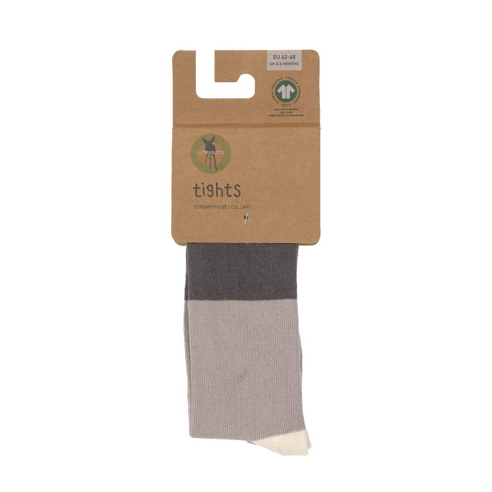 Lässig Strumpfhose GOTS - Tights, Block Streifen Taupe Anthrazit Online Shopping