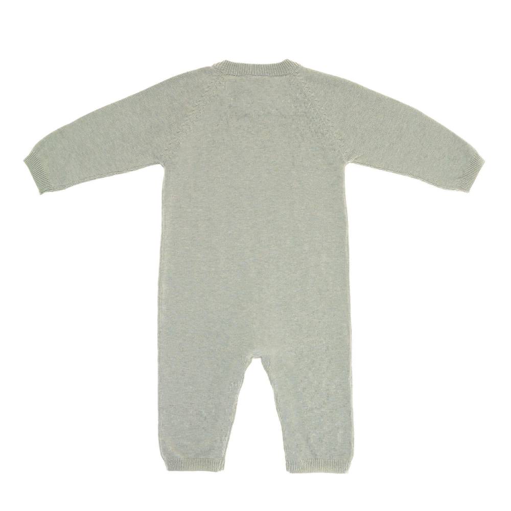 Lässig Baby Strampler - gestrickter Overall, Salbei Saisonschlussverkauf