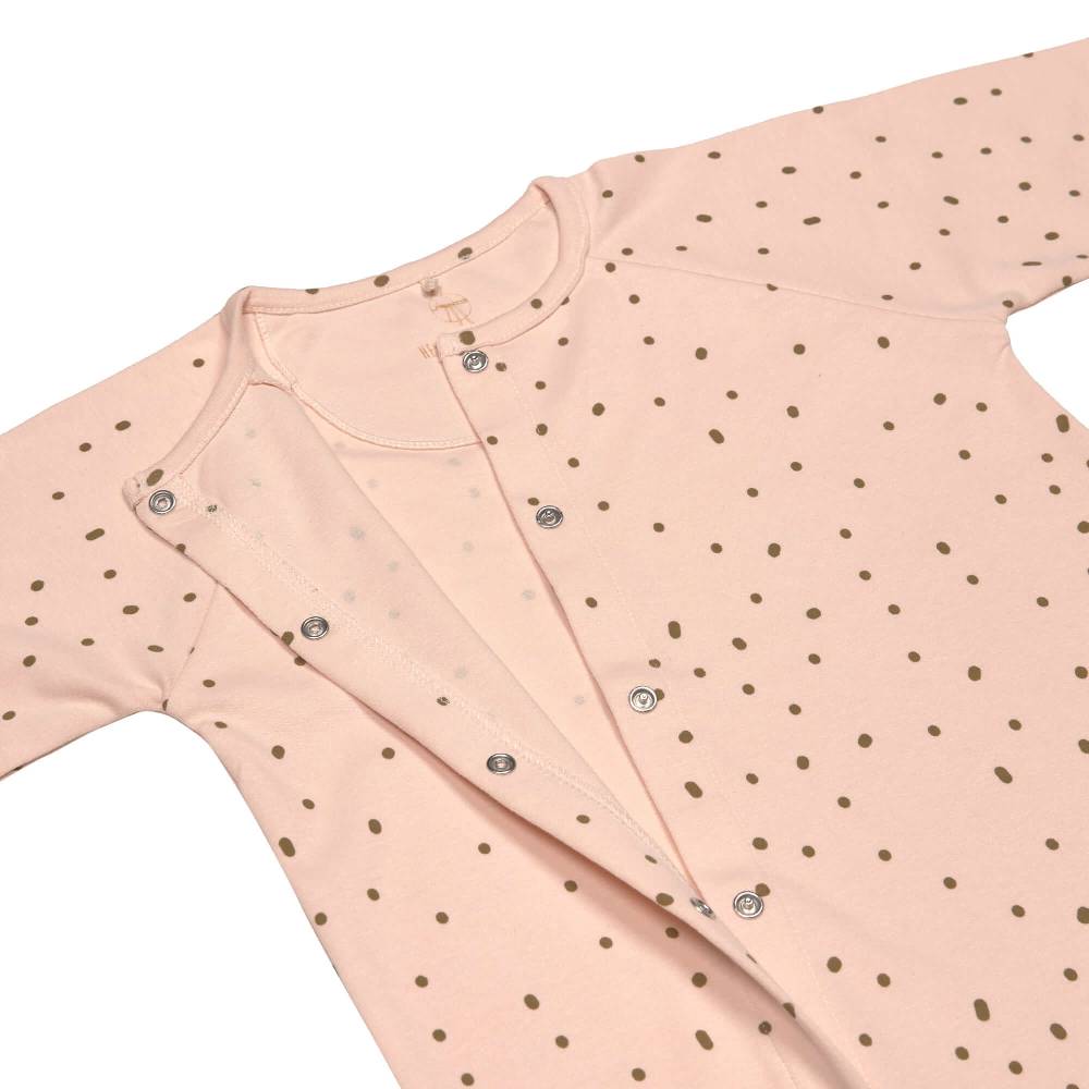 Lässig Baby Schlafanzug mit Füßen - Bio Baumwolle, Rosa Black Friday