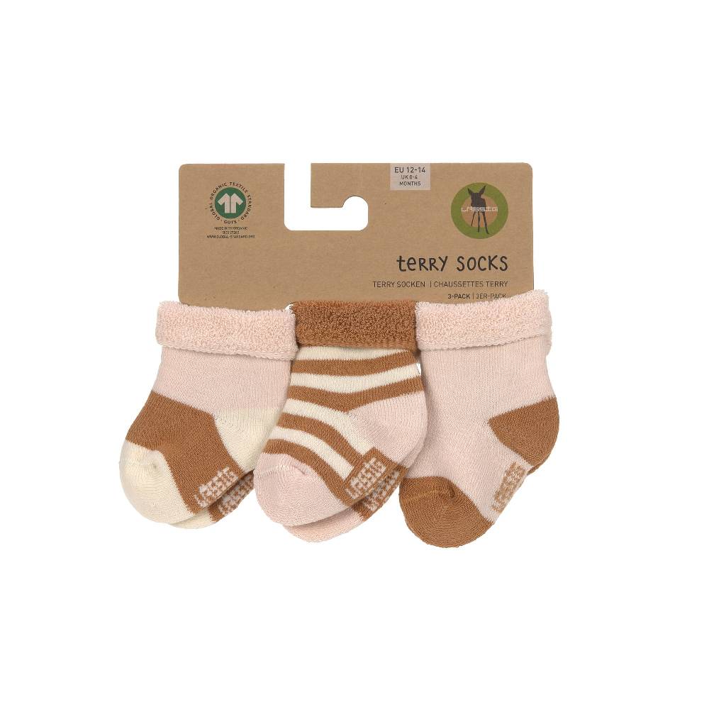 Lässig Frottee Socken Kinder (3er Set), Rosa Karamell Vatertagsangebot