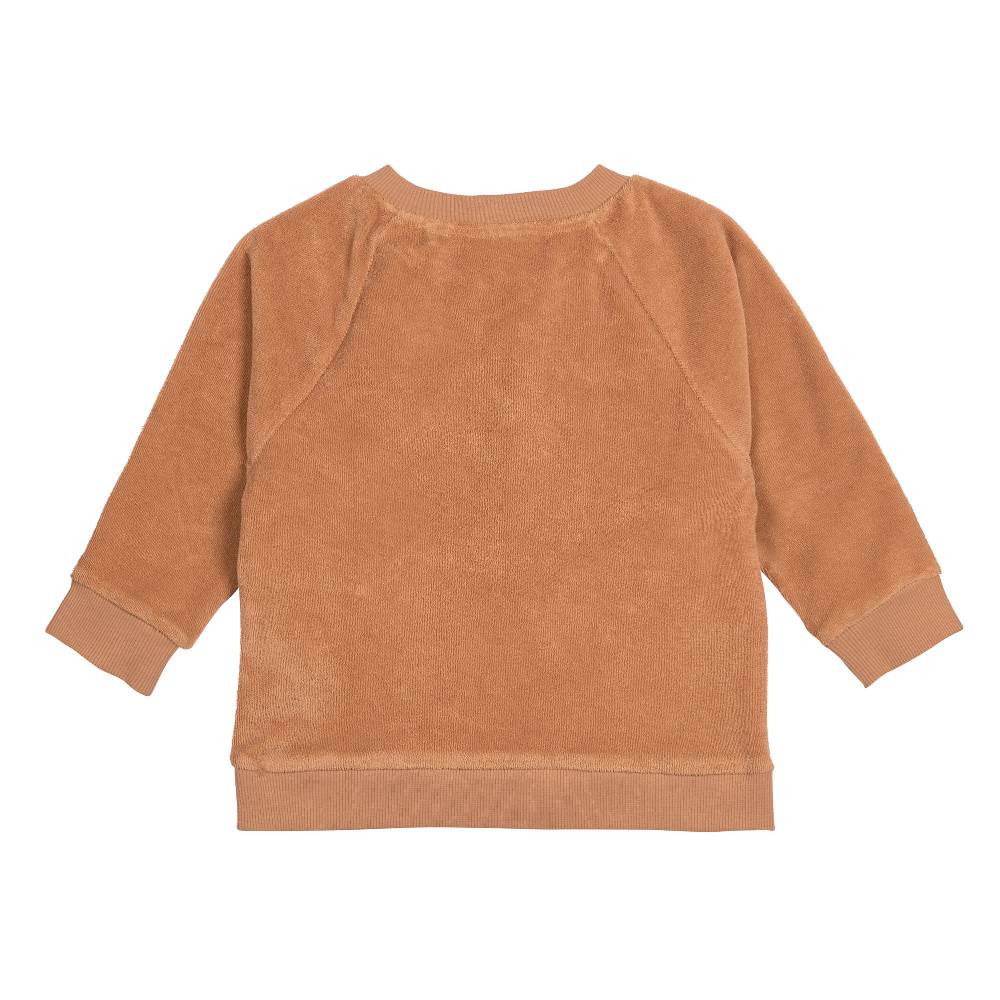 Lässig Frottee Sweater Kinder, Karamell Lagerräumung