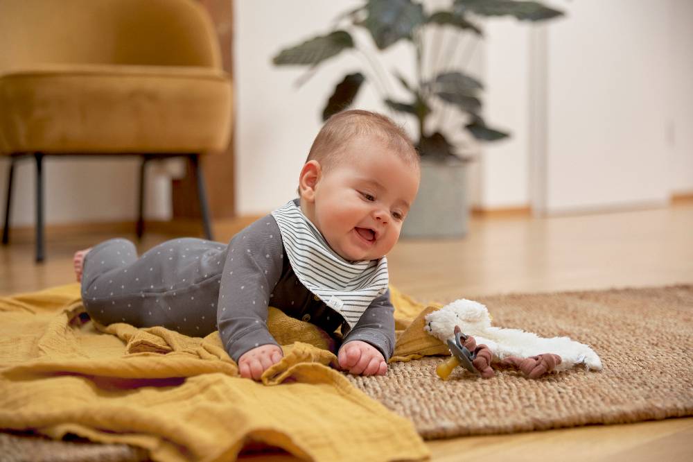 Lässig Baby Schlafanzug - Bio Baumwolle, Spots, Anthrazit Heißer Verkauf
