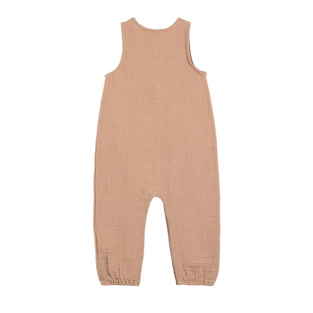 Lässig Musselin Jumpsuit - Bio Baumwolle, Orange Räumungsverkauf