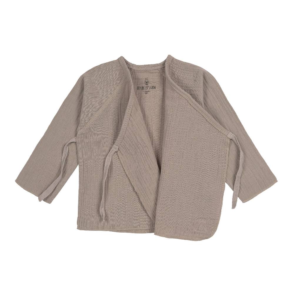 Lässig Baby Wickelshirt - Bio Baumwolle, Taupe, Grau Tiefpreis