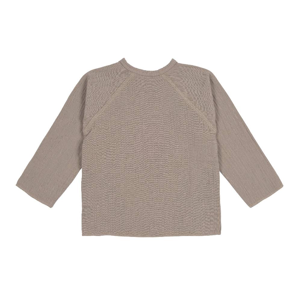 Lässig Baby Wickelshirt - Bio Baumwolle, Taupe, Grau Tiefpreis